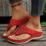Breakj New Outdoor Large-Size Roman Sandals Casual Comfortable Hollow Thick Bottom Clip Cool Slippers
