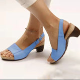 Breakj Women's Large Size 2025 Spring And Summer New Fish Mouth Beach Coarse Buckle With High Heel Women's