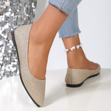 Fashion Slip on Loafers Breathable Summer Ballet Shallow Flats Women Soft Bottom Pointed Toe Boat Shoes Plus Size