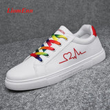 White Sneakers Women Flat Shoes Tennis Female Designer Leather Sport Shoes Woman Man 2021 Spring Unisex Large Size