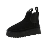 Breakj Integrated Snow Boots Mini Short-Bodi Thick Bottom Heightening Women's Winter 2025 New Velvet Thick Cotton Shoes Snow