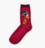 Cotton Socks Funny Oil Painting Fashion Happy Socks Night Winter Male Female Colorful Print Van Gogh Art Sock one