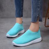 Breakj New Fly Weaving Shallow Mouth Low Help Light And Breathable One-Foot Pedal Round Head Large-Size Leisure Flat-Bottomed