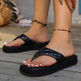 Breakj Bottom Flip-Flops Female 2024 Summer New Large Size Recreational Thick Bottom Clip Toe Slippers