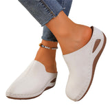 Breakj And Round Head Slippers Women's Large Code In The Autumn Of 2025 New Thick Soles Pedaled Half