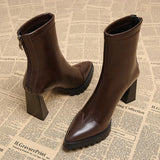 Breakj Short Boots Women 2025 Autumn And Winter Popular New Thick And High And Small Thin Boots Elastic Martin