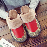 Slippers Winter Home Soft Floor Slippers For Men Female Indoor Plush Sewing Women Flat Shoes 2020 Couple Footwear