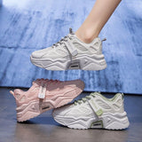 Breakj Old Dad Shoes Women 2025 Summer New Breathable Thick Bottom Increase Casual Shoes Korean Version Of Student Running