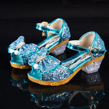 Sandals Summer 2020 New Children's Princess Shoes Little Girls High-heeled Bow-knot Crystal Sandals Party Dress