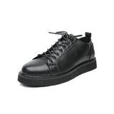 Breakj Men's Shoes Spring Tide Shoes 2023 New British Ins Small Leather Shoes Increased Work-Wear Board Shoes