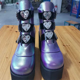 Brand High Platform Ankle Boots Women 2020 Fashion PVC Strap Decorating High Wedges Shoes Woman 35-43 2020
