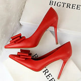 Shoes Bow Woman Pumps Sexy High Heels Shoes Women Stiletto Casual Women Heels Office Shoes Women Basic Pump Ladies