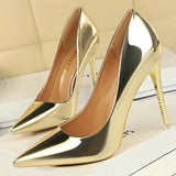 Shoes Woman Pumps Patent Leather High Heels Shoes Women Basic Pump Wedding Shoes Female Stiletto Women Heel Plus Size