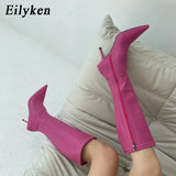 2022 New Green Pointed Toe High Boots Knee-High Boots Sexy High Heels Boots New Women Botas