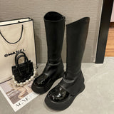 Women's Boots 2022 Winter New Thick-soled Muffin-soled Mid-leg Boots Boots Pile Pile Boots Women's Gothic Chelsea Boots