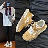 Breakj Agamde Training Shoes Women 2025 New Autumn Explosion Yellow High Casual Shoes Color Sports
