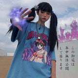 Cartoon T-Shirt Streetwear Women Tshirt Clothing Graphic Hip Hop Clothes Top 2020 Korean Summer New O-Neck