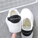 Breakj New Small White Shoes Female Korean Version Of Students With Flat Shoes Flat Sports Leisure Round Head Flat Women's Single