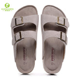 Summer Men's Mule Clogs Slippers High Quality Classic Two Buckle Cork Slides Sandals Footwear For Men Women Unisex