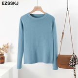 basic autumn winter thick Sweater Women long sleeve o-neck Soft Knit sweater Pullovers solid female Jumper