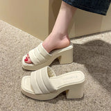 Sandals And Slippers For Women's 2023 Summer New French Style Simple Casual Sandals With Thick