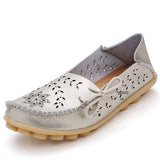 Shoes Genuine Cow Leather Soft Comfy Ladies Flat Shoes Outdoor Candy Colors Ballet Women Footwear Lace-Up Zapatos