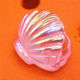 Twinkling Pearl Shells Footprint Shoe Charms Accessories Cute Feet Resin Shoes Buttons Novelty Sandals Charm