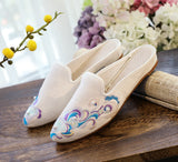 Breakj Single Drag / Cotton Mop Tip Fashion Chinese National Style Retro Embroidered Cloth Art Women's