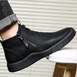 Men Shoes Designer Genuine Leather 100%wool Lining Winter Super Keep Warm Outdoor Ankle Boots Snow Boots Casual