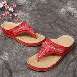 Breakj 2025 Summer Large-Size African Thick Bottom Slope With Flip-Flops Casual Flat Beach Wearing