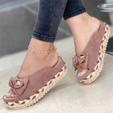 Women Sandals Casual Wedges Heels Slippers For Summer Shoes Women Peep Toe Straw Heels Sandalias Mujer Sweet Platform
