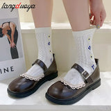 Lolita Mary Jane Shoes women Harajuku Cute shoes lolita shoes flat shoes black Loli Round Head Women Shoes Princess
