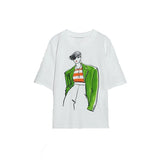 Summer Fashion Girl Print T-shirt Women O-Neck Short Sleeve Tees Female Casual