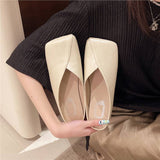 Breakj And Summer 2025 New One-Legged Pedal Top Half Slippers Wearing Women's Shoes Light Mouth Comfortable Soft Flat Single