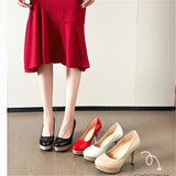 Breakj Spring And Autumn New Large-Size Round Head Thin And Fashionable Shallow Foot Single Shoes