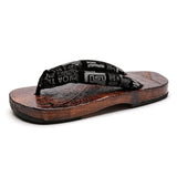 Men's Slippers Japanese Style Wooden Shoes Handmade Chinese Style Wooden Slippers Home Summer Sandals Flip Flops