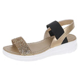 Bling Bling Summer Women Platform Sandals Fashion Gold Increasing Thick Casual Shoes Female Wedge Zapatos Deportivos Para