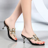 New Water Drill Sandals For Women In Summer Bohemian High-Heeled Flip-Flops Are