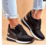 Women PU Lace-up Sneakers Casual Lady Vulcanized Shoes Female Non-Slip Sports Shoes Fashion Breathable Zapatillas