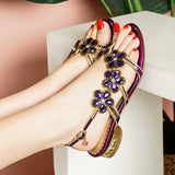 Women's Sandals 2024 New High-Heeled White Crystal Wedding Shoes With Diamond Cheongsam Open Toe Bohemiaro Size