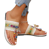 Bohemian Slippers In The Summer Of 2025, Large-Size Sandwich Toes Flat And Cool Drag