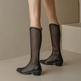 Breakj New Spring And Summer Long Boots And Net Boots Empty Cool Boots Summer Breathable Mesh Yarn Long