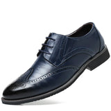 Breakj Leather Shoes Men's Versatile Business Dress Fashion Casual Men's Round Head Low Help Spring And Autumn Shoes Heighten Men's