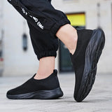 Breakj Men's Shoes Fly-Weaving Mesh Breathable One-Legged Casual Shoes Light Sports Casual Running Shoes