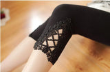 Fitness Leggins Short Leggings Women Summer Lace Floral Female Casual Capris Hollow Out Slim White