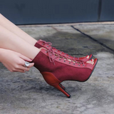 Women's Summer Boots Gladiator Sandals Sexy Black Shoes New High Heels Footwear Lace-up Pole Dance Elegant Fashion Free