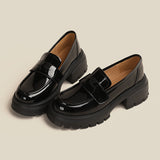 Breakj Loafer Shoes 2024 Spring And Autumn New Cake Simple Single Shoes British Style Students Small Leather Shoes