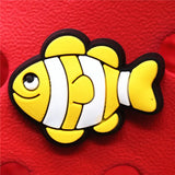 Charms Accessories Cartoon Animals Cute PVC Shoe Croc Buttons Sandals Charms Decoration Marine Organism Free