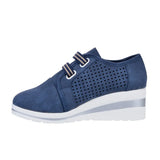 2022 New High Heel Lady Casual Women Sneakers Leisure Platform Shoes Breathable Height Increasing Shoes Women Flats Plus Size
