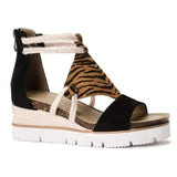 Women Sandals Leopard Wedge Heels Sandals Soft Bottom Platform Sandals For Summer Shoes Women Wedges Chaussure Femme Plus